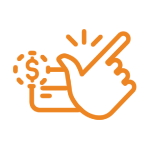 Credit card with hand