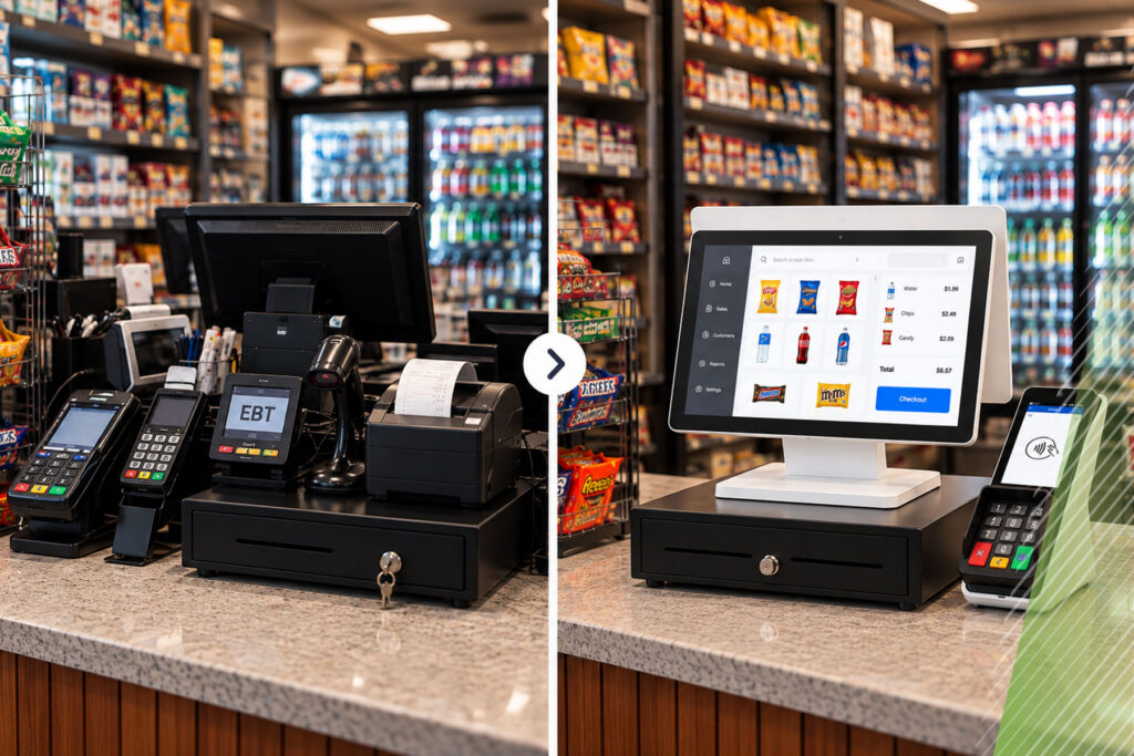 single terminal for EBT and credit cards